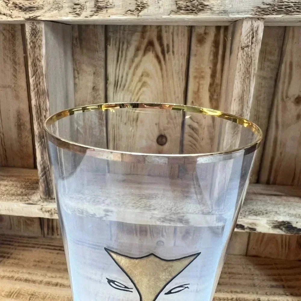 Ritzenhoff Tall Gilt Glasses, Beer Glass Pilsner Champagne 90’s Gold Face - Picture 4 of 16